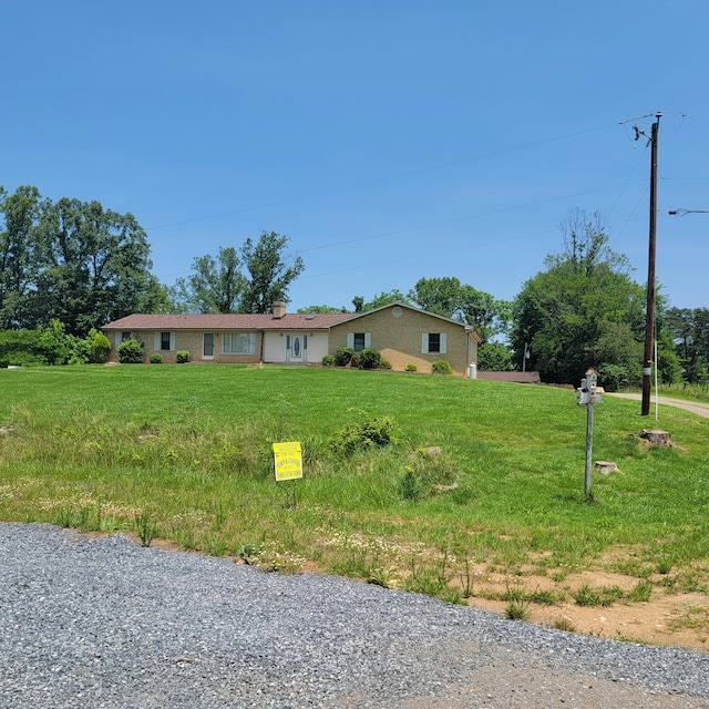 1160 Moorman Rd, Hardy, VA 24101 - ranch-style house with a front lawn