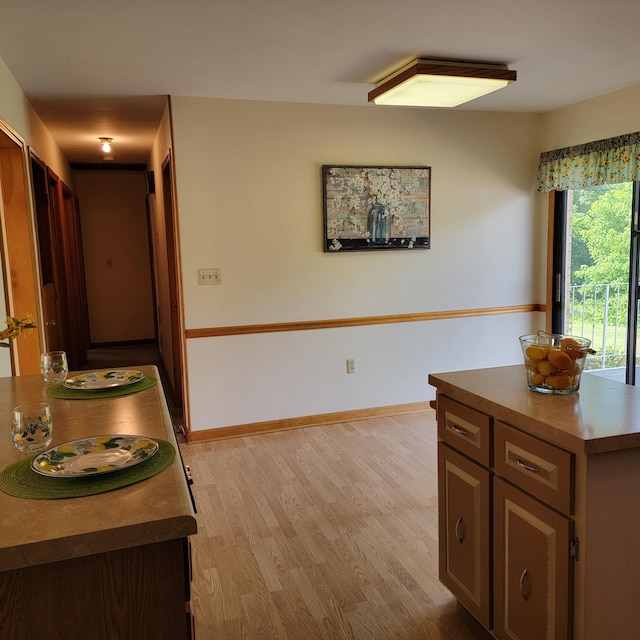1160 Moorman Rd, Hardy, VA 24101 - kitchen featuring light wood-style floors and baseboards