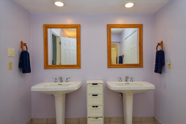 285 Dixon Dr, Hardy, VA 24101 - bathroom featuring baseboards and recessed lighting