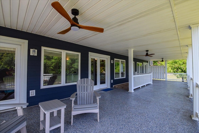 285 Dixon Dr, Hardy, VA 24101 - view of patio / terrace with a ceiling fan