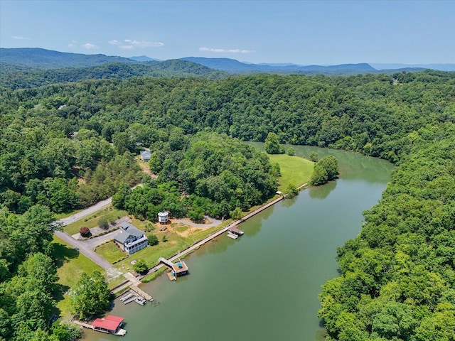285 Dixon Dr, Hardy, VA 24101 - bird's eye view of a forest and a water and mountain view