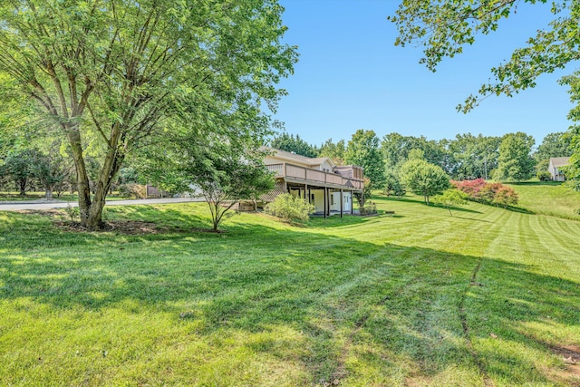 395 Middle Valley Rd, Hardy, VA 24101 - view of green lawn featuring a deck