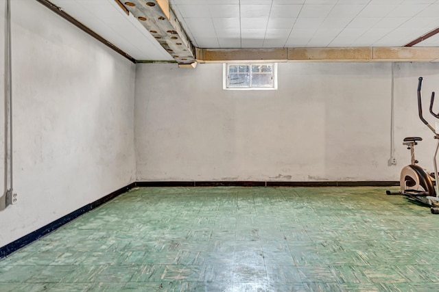 2527 Northminster Rd NW, Roanoke, VA 24012 - below grade area featuring tile patterned floors and baseboards