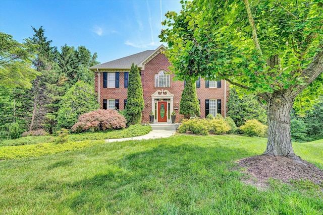 6355 Juliet Ct, Roanoke, VA 24018 - view of front facade featuring a front lawn and brick siding