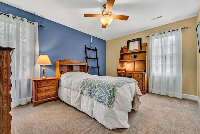 6355 Juliet Ct, Roanoke, VA 24018 - carpeted bedroom with baseboards and ceiling fan