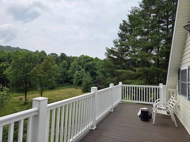 6733 Floyd Hwy S, Willis, VA 24380 - deck with a view of trees