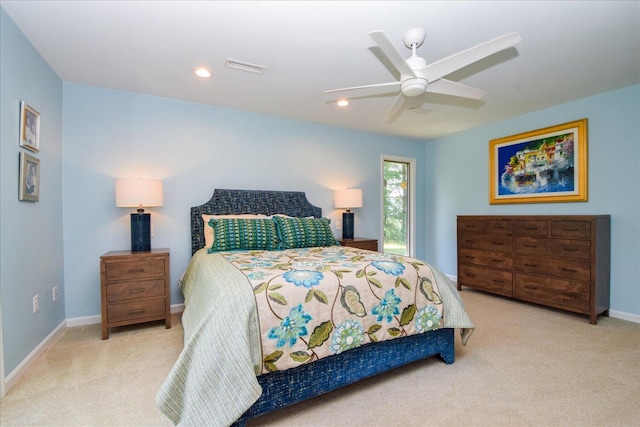 569 Sprinkle Rd, Fincastle, VA 24090 - carpeted bedroom with ceiling fan, baseboards, and recessed lighting