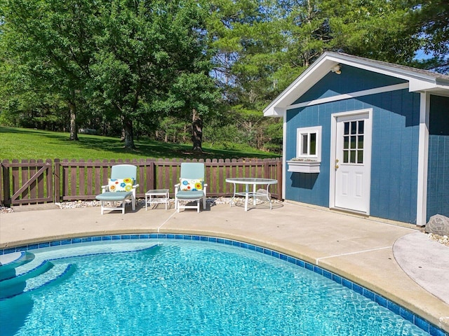 569 Sprinkle Rd, Fincastle, VA 24090 - view of pool featuring a patio area and an outbuilding