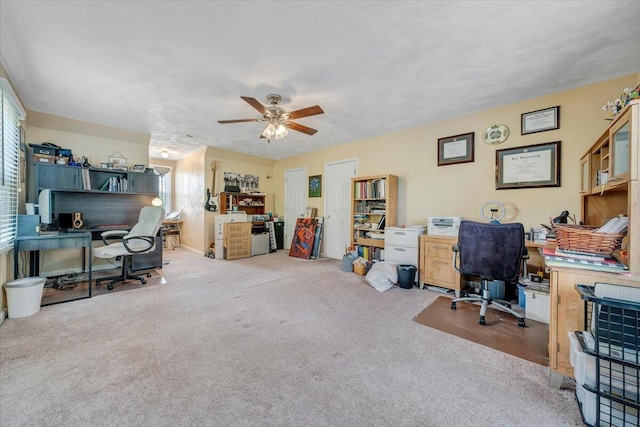 201 Jay Ridge Rd, Cloverdale, VA 24077 - office area featuring ceiling fan and carpet flooring