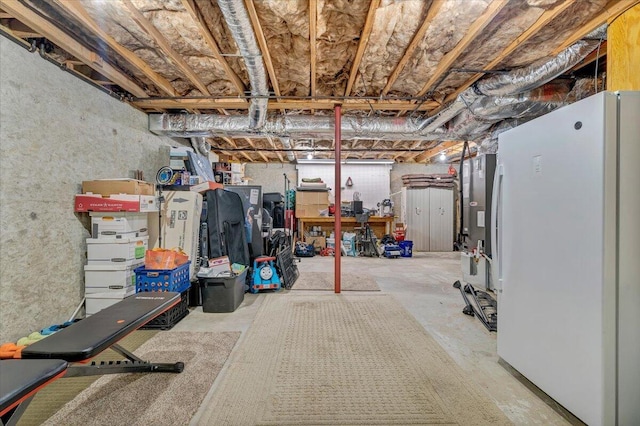 201 Jay Ridge Rd, Cloverdale, VA 24077 - unfinished below grade area featuring freestanding refrigerator