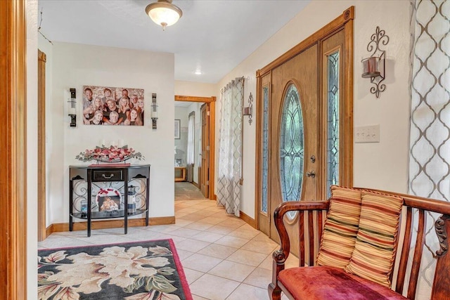 5335 Catawba Valley Dr, Catawba, VA 24070 - foyer entrance featuring light tile patterned floors and baseboards