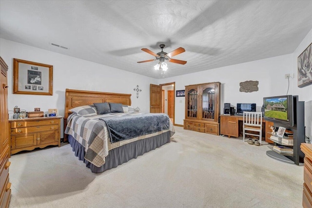 5335 Catawba Valley Dr, Catawba, VA 24070 - bedroom featuring light carpet and a ceiling fan