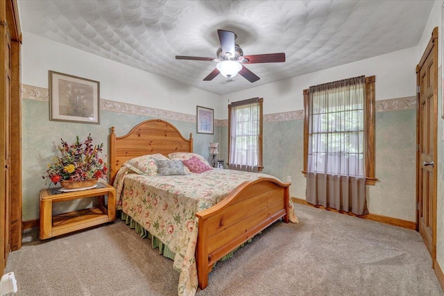 5335 Catawba Valley Dr, Catawba, VA 24070 - bedroom featuring carpet flooring and a ceiling fan