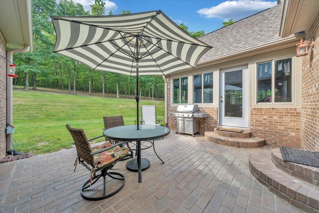 5335 Catawba Valley Dr, Catawba, VA 24070 - view of patio with entry steps, grilling area, and outdoor dining space