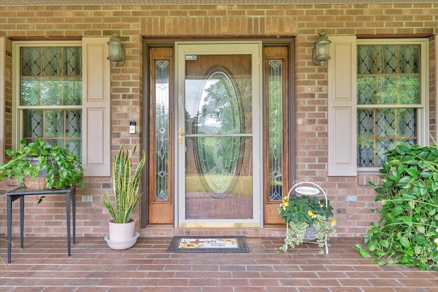5335 Catawba Valley Dr, Catawba, VA 24070 - doorway to property with brick siding and a porch