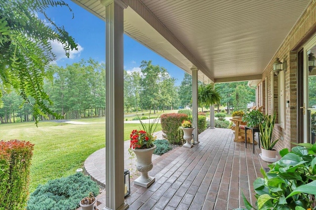 5335 Catawba Valley Dr, Catawba, VA 24070 - covered porch with a lawn