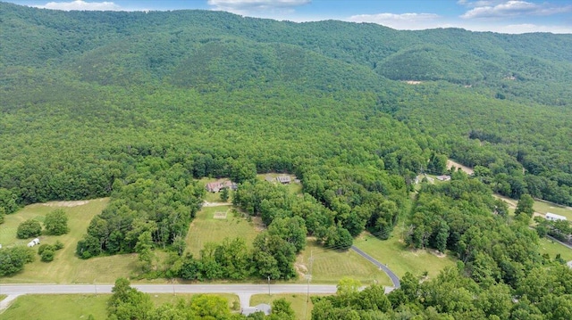 5335 Catawba Valley Dr, Catawba, VA 24070 - aerial view of property and surrounding area with a heavily wooded area and a mountain backdrop