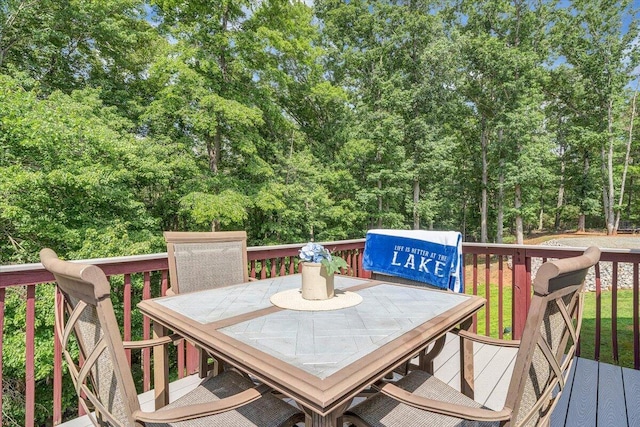 139 Lynville Dr, Hardy, VA 24101 - wooden terrace with outdoor dining area