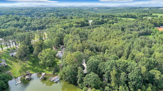 139 Lynville Dr, Hardy, VA 24101 - aerial view of property and surrounding area with a heavily wooded area and a water and mountain view