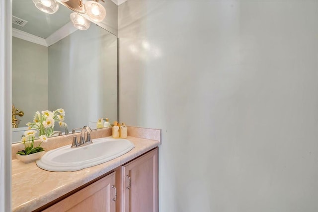 6061 Chagall Dr, Roanoke, VA 24018 - bathroom with ornamental molding and vanity