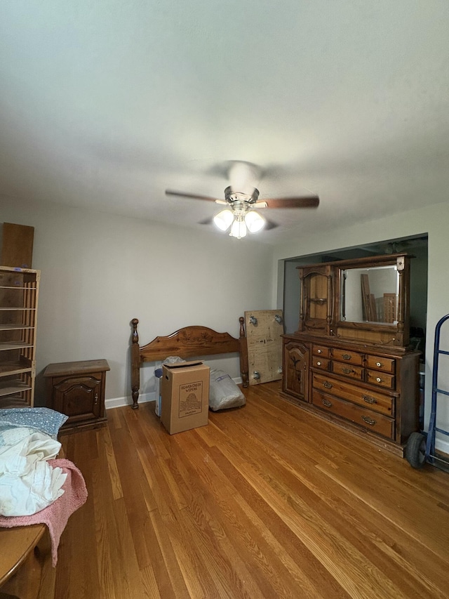 423 Turner Rd, Salem, VA 24153 - bedroom with wood finished floors and a ceiling fan