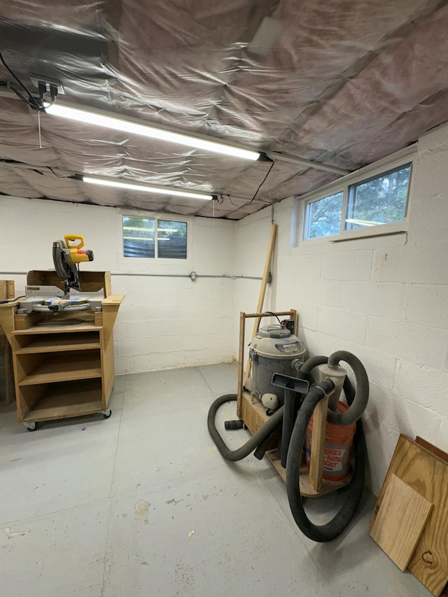 423 Turner Rd, Salem, VA 24153 - below grade area featuring concrete block wall