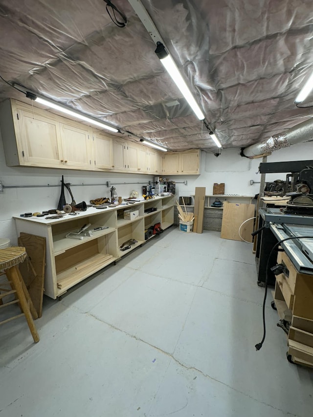 423 Turner Rd, Salem, VA 24153 - below grade area with a workshop area