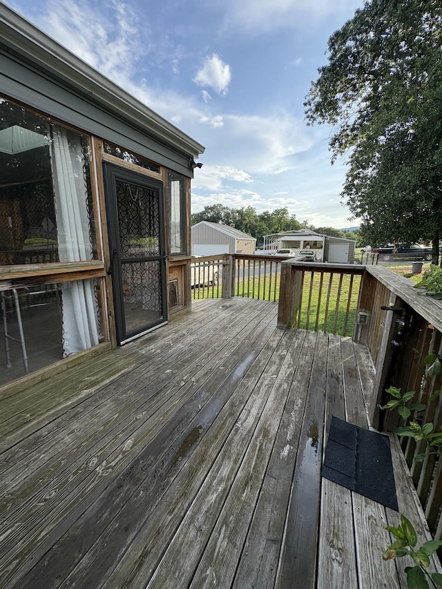 423 Turner Rd, Salem, VA 24153 - wooden terrace with a shed