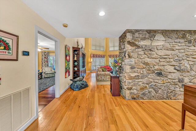 200 Fairway Dr, Penhook, VA 24137 - hall featuring light wood-style flooring and baseboards