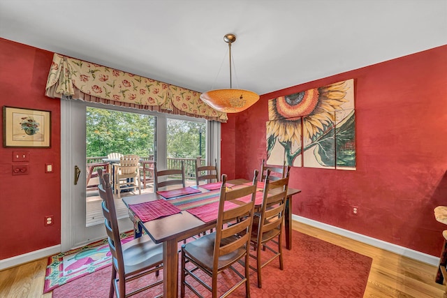 200 Fairway Dr, Penhook, VA 24137 - dining space featuring wood finished floors and baseboards