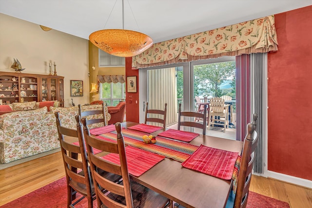 200 Fairway Dr, Penhook, VA 24137 - dining space with healthy amount of natural light and wood finished floors