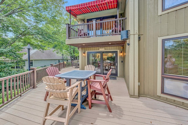 200 Fairway Dr, Penhook, VA 24137 - wooden terrace with outdoor dining space