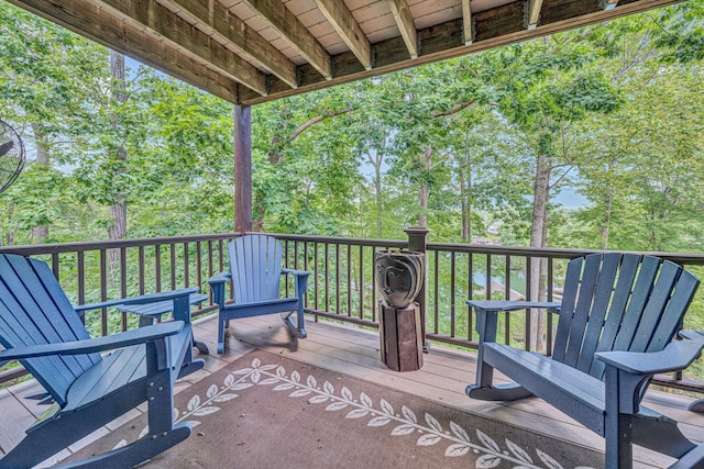 200 Fairway Dr, Penhook, VA 24137 - wooden deck featuring view of scattered trees