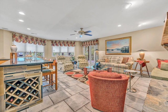 200 Fairway Dr, Penhook, VA 24137 - living area featuring recessed lighting and a ceiling fan
