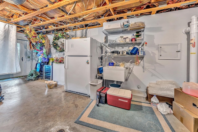 200 Fairway Dr, Penhook, VA 24137 - basement featuring freestanding refrigerator