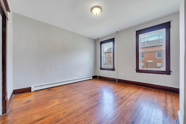 1523 Rorer Ave SW, Roanoke, VA 24016 - unfurnished room featuring baseboard heating, wood-type flooring, and baseboards