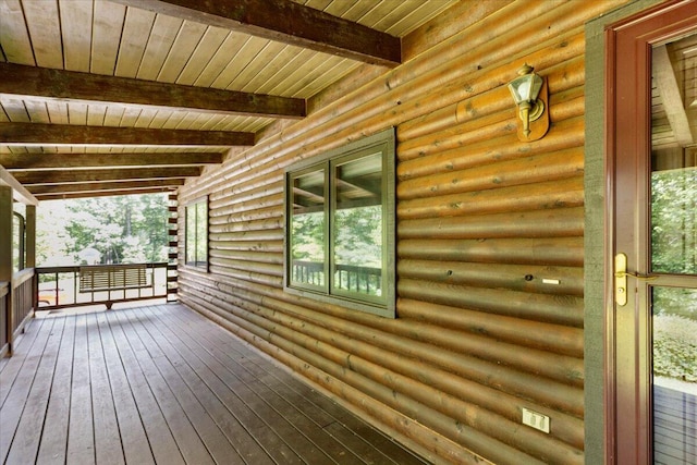 612 Peters Creek Dr, Stuart, VA 24171 - view of wooden porch