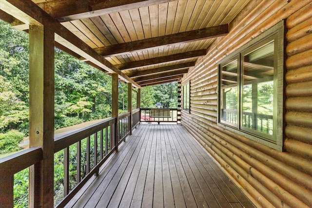 612 Peters Creek Dr, Stuart, VA 24171 - view of wooden porch