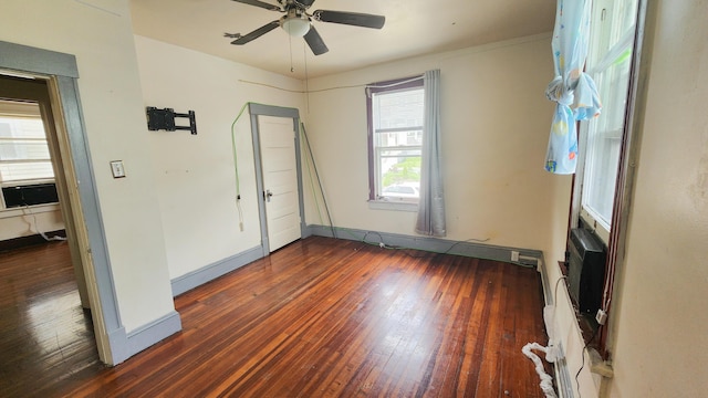 611 Alleghany St, Clifton Forge, VA 24422 - unfurnished bedroom featuring hardwood / wood-style flooring and ceiling fan