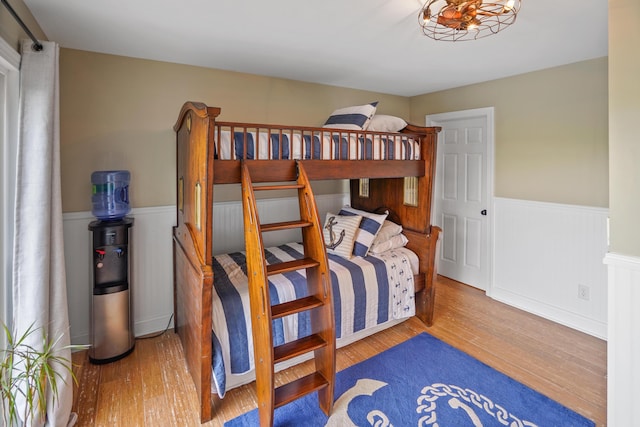800 Long Island Dr, Moneta, VA 24121 - bedroom with a wainscoted wall and wood finished floors