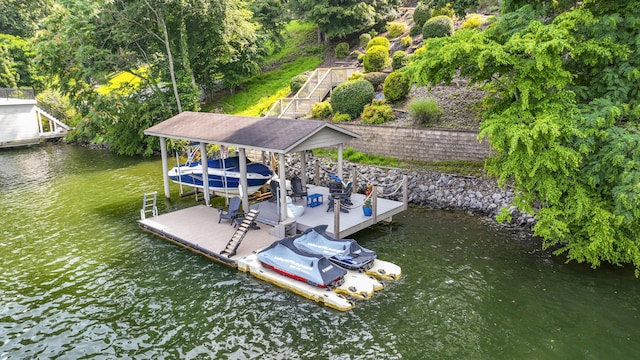 800 Long Island Dr, Moneta, VA 24121 - dock featuring boat lift and a water view