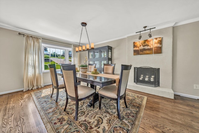 134 Sawyer Dr, Salem, VA 24153 - dining space with ornamental molding and wood finished floors