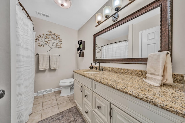 134 Sawyer Dr, Salem, VA 24153 - bathroom featuring vanity, tile patterned floors, and curtained shower