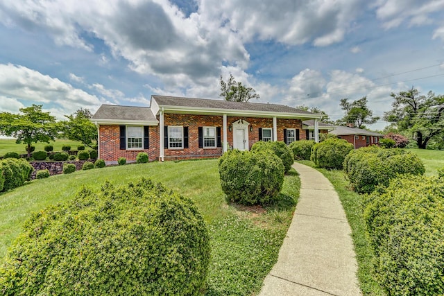 2231 Hardy Rd, Vinton, VA 24179 - view of front of home featuring brick siding and a front lawn