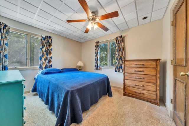 5880 Sugar Loaf Mountain Rd, Roanoke, VA 24018 - bedroom featuring carpet floors, ceiling fan, and a paneled ceiling