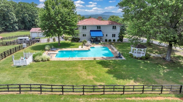 5880 Sugar Loaf Mountain Rd, Roanoke, VA 24018 - view of pool with a patio area and a diving board