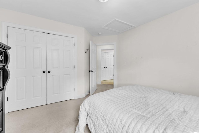 1524 19th St NE, Roanoke, VA 24012 - bedroom featuring light colored carpet, attic access, and a closet