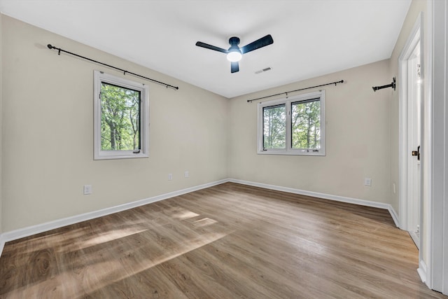 8757 Bent Mountain Rd, Roanoke, VA 24018 - empty room featuring healthy amount of natural light, ceiling fan, and light wood-type flooring