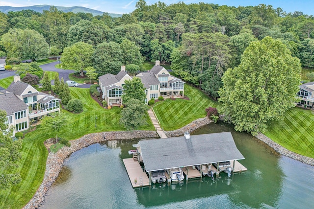 30 Island Green Cir Unit 22, Penhook, VA 24137 - aerial overview of property's location with a nearby body of water