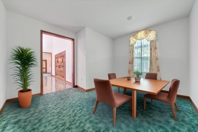 723 Fox Chase Rd, Wirtz, VA 24184 - dining space with carpet flooring